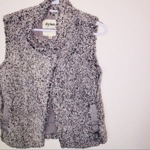 Fleece and furry vest